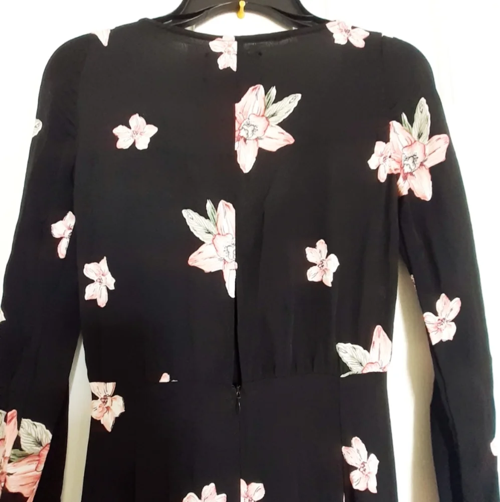 Reformation Black Floral Mini Dress - Picture 9 of 14